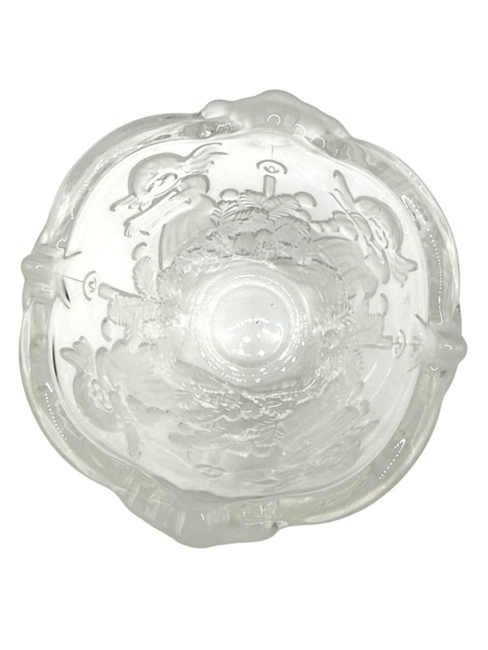 Mikasa Holiday Lights 3" Crystal Candle Holder Frosted Angels Christmas Decor - Picture 4 of 6